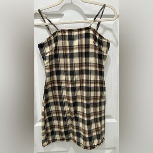 ROMWE Plaid Spaghetti Strap Cami Dress Size S